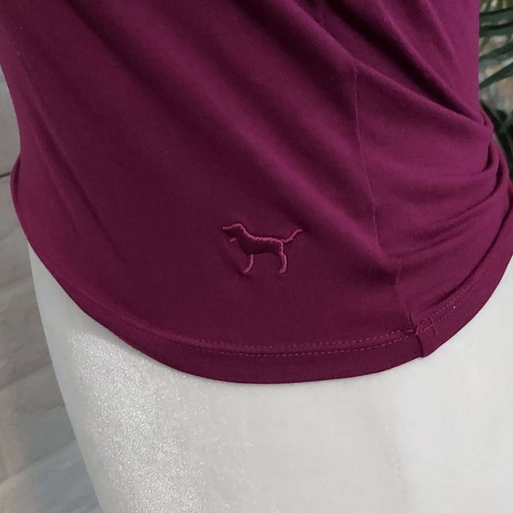 Pink Victoria's Secret Heart Back Crop Tee Small - Picture 8 of 11